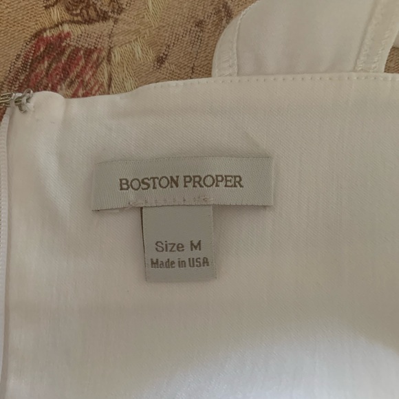 NWOT: Boston Proper White Dress size Med - Picture 9 of 11